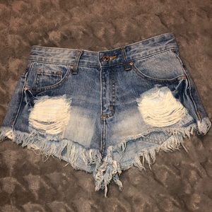 Denim shorts
